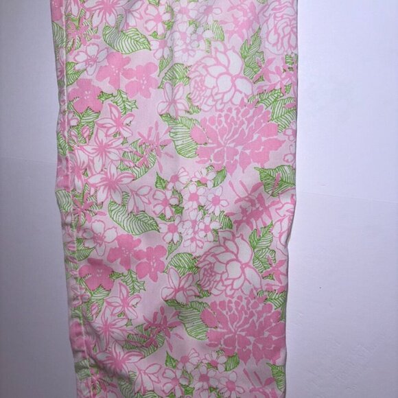 VINTAGE The Lilly Sportswear Division Lilly Pulitzer Trouser Pants Pink Green S - Picture 4 of 16